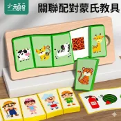 關聯配對蒙氏教具｜雙面圖卡邏輯配對遊戲｜認知訓練・專注力提升｜親子互動益智教具