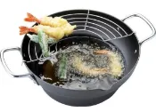 【日本製 空運】日本原裝 WAHEI FREIZ 和平 24cm 省油設計 天婦羅 油炸鍋 瀝油架 3L ER-7795
