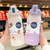 思樂小舖 1.3L 1.5L 2L tritan水杯 大容量水壺 水杯 男生女士 帶吸管水壺 高顏值磨砂 戶外 環保塑膠杯子