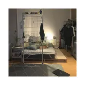(店+)💖免運💖宅配💖無痕衣架 頂天立地收納架 頂天立地置物架 伸縮杆網格架 屏風家用室內 隔斷晾衣架 免打孔晾衣架