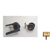 (店+)LA2X703P 圓套盤 通道鎖 60 mm 吋8孔 古紅銅 黑色鎖 水平鎖 水平把手鎖 房間鎖 木