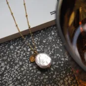 淡水珍珠 月光石 珍珠項鍊 | 月光珍心 NE-00010
