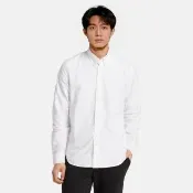 【Timberland】男款白色牛津長袖襯衫(A2ARQA94)