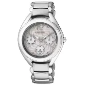 大高雄鐘錶城 CITIZEN星辰FD2020-54D 花樣盛放光動能女錶/貝殼面34mm｜樂天領券現折★全館特惠中★指定刷卡回饋10%