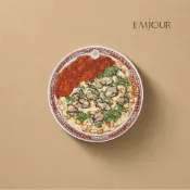 EMJOUR 雙面刺繡吊飾 - 蚵仔煎 | 台灣小吃 趣味 食物 紀念品 禮物 鑰匙圈 包包配件