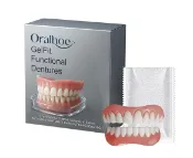 【比比昂】矽膠假牙套裝 - 易於佩戴和摘取，可美白，可重複使用的上顎和下顎假牙套裝，適合進食和飲水，男女通用，便攜式假牙套裝帶收納盒，自然舒適，讓您擁有自信笑容