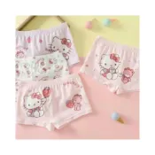 (店+)嬰兒女童內褲 透氣不悶 女童內褲兒童hello kitty凱蒂貓純棉四角褲平角小女孩女寶寶短褲