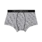 (店+)【EMPORIO ARMANI】阿瑪尼/ FW22 Logo字母滿印平角內褲 男款 1條裝 灰色