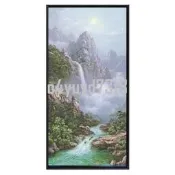 D立體掛畫 聚寶盆裝飾畫 風水靠山畫 流水生財 招財進寶 山水畫 客廳辦公室 送禮自用 臺灣現貨