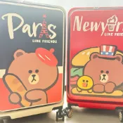 ［全新現貨出清］LINE FRIENDS城市旅行前開式行李箱 (紐約/巴黎款) 熊大 莎莉 出國 旅遊 24吋 立即出貨
