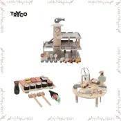 【LMW親子選品】🌿比利時 Tryco - 木質玩具 大型木製停車場 木質探索桌 木質日式壽司組 🌿