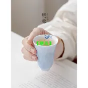 手繪 霧蘭 陶瓷 功夫茶具 主人杯 品茗杯 聞香杯 家用 茶道配件