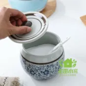 花田小窩 免運/公司貨【調味罐】調味瓶 陶瓷裝豬油罐 耐高溫帶蓋油潑辣子罐 紅油罐 儲油罐 子鹽罐 子家用廚房 HTXW66181