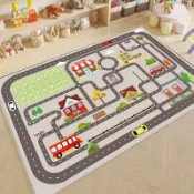 全球選品1館 生活百貨 停車場地墊玩耍地毯兒童房閱讀區地毯馬路交通幼兒園早教遊戲地墊