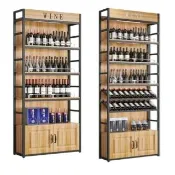 【木楒楒家具】120*30*220cm(酒架 酒櫃 酒莊展示櫃 收納櫃 紅酒架 鐵藝酒架 葡萄酒架 預購15天)