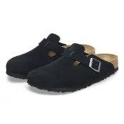 Birkenstock Boston 麂皮窄版半包拖鞋 男女 黑色 勃肯波士頓懶人鞋 穆勒鞋 休閒涼鞋 1027067