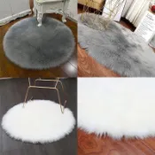 Rugs Cover Carpet Soft Sheepskin Chair Bedroom Mat Wool Warm