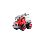 (店+)DIY組裝車 4台裝 鎖螺絲玩具車 拆卸組裝車 益智玩具 兒童玩具 消防車 工程車 挖土機 螺絲起子 砂石車 警車 飛機