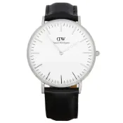 【Daniel Wellington】經典聖莫斯時尚腕錶-銀框/36mm(0608DW)