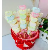 ☆孟之坊婚禮精品舘☆五彩情人心棉花糖．婚禮小物．二次進場．送客禮．萬聖節．園遊會．聖誕節糖果．過年糖果