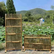 【宅配到家🚚】戶外防腐竹籬笆 魚池擺件屏風柵欄 庭院造景陽台花園布置露台景觀 竹籬笆 圍籬 柵欄圍籬 戶外圍欄