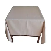 【宜欣居傢飾】開運藤蔓-超防潑水防汙緹花布桌巾-米120*120cm(桌布/餐巾/野餐布/檯布/方型餐客桌用)