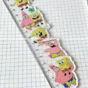 臺灣/✨亞克力尺子  尺子海綿寶寶與派大星透明尺子卡通可愛亞克力高顏值學生考試繪畫直尺
