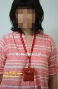 Sofie 機縫工房【青海波】香火袋 項鍊平安符袋 長頸繩 布掛繩護身符袋 錢母袋  符令袋 識別證帶 掛帶 手工 手作