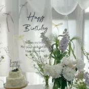 免運費【附發票 免費設計】可加急 birthday生日快樂ins風森系生日掛布兒童週歲生日派對裝飾