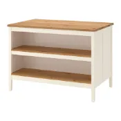 【IKEA 宜家家居】TORNVIKEN 廚房中島, 淺乳白色/橡木, 126x77 公分