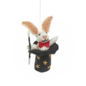 英國 felt so good 手工羊毛氈吊飾/ 魔術帽兔子 eslite誠品