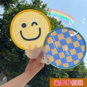 新款夏天可折疊扇團扇迷你便攜卡通小扇子圓扇兒童隨身攜帶折扇子  