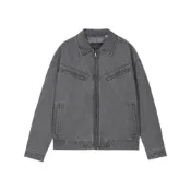 (店+)【LEVIS】005MU-0000 levi’s 美式復古水洗做舊休閒舒適拉鏈長袖牛仔外套 男款