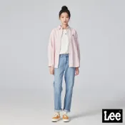 Lee 422 彈性高腰標準直筒牛仔褲 女 101+ 淺藍洗水LB317050602