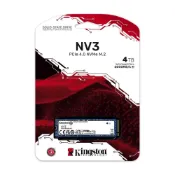 (店+)【Kingston 金士頓】NV3 4TB NVMe PCIe4.0 M.2 SSD 高效能固態硬碟 讀取速度高達 6000MB/s 升級筆電首選