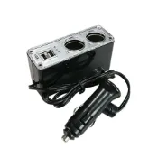 (店+)【KINYO】2孔車用點煙器+USB充電槽 CRU-15