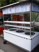 富旺[生財器具]車台 餐車 攤車 煮麵台車 工作台車 玻璃吧台車
