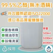 【化煩為簡】99.5%乙醇 無水酒精 高濃度99.5%酒精 Ethanol 精油萃取 擴香稀釋 蜜糖糖蜜 台灣製
