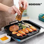 HONDONI 最新韓式麥飯石不沾烤盤 燒烤盤 煎烤盤 卡式爐電磁爐烤盤 贈烤肉夾