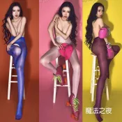 《A1888》20D閃光油亮高腰T檔開檔絲襪 謝金燕油亮襪 全館現貨24小時台灣出貨魔法戀人