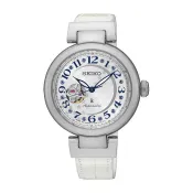 Seiko 精工錶 Lukia 4R38-01L0W(SSA825J1) 湛藍甜心鏤空機械腕錶/銀白面 34mm