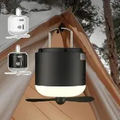 【AMKE】戶外多功能LED露營燈 帶風扇納米噴霧驅蚊 充電式手提照明燈 應急照明 帳篷適用