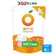愛買線上購物 橘子工坊天然無香精制菌洗衣精補充包-低敏親膚1500mlx6入(箱)【愛買】