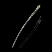 [龍泉劍莊]匠心寶劍一體手工高錳鋼長刀居合刀日本刃龍頭武術外貿未開刃