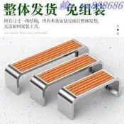 直銷✅！超低！不鏽鋼公園椅戶外長椅庭院雙人長條凳子室外防腐木塑木休閑鐵座椅