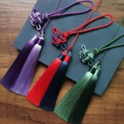 【新年禮】雙色吉祥雙拼流蘇中國結飾品穗子diy手工掛件香包香囊古風吊穗