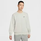 【NIKE 耐吉】長袖上衣 男 大學T 中磅 毛圈布 AS M NK CLUB GFX FT CREW 米灰 IR0104-072