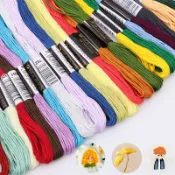 協貿國際日用品生活9館 十字繡線專用50支刺繡線繡花線繡線配線補線手工棉線6股線多色線