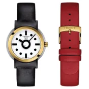 TISSOT 天梭 官方授權 HERITAGE MEMPHIS 限量石英女錶 套錶 百貨周年慶-34mm T1342102701100