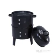BBQ三合一煙熏爐燜烤爐燒烤爐燒烤架烤紅薯烤地瓜臘肉煙熏桶 YTL 摩可美家
